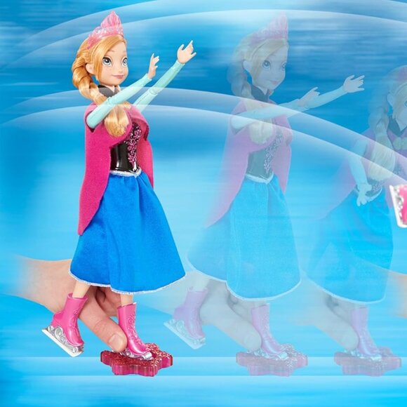 New in Box-Mattel Disney Frozen  Ice Skating Anna 11.5" - Picture 12 of 15
